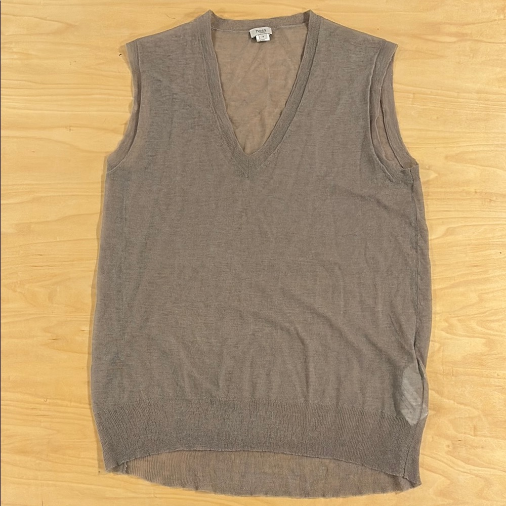 Hoss Intropia, Sleeveless V-Neck Sweater, Size S